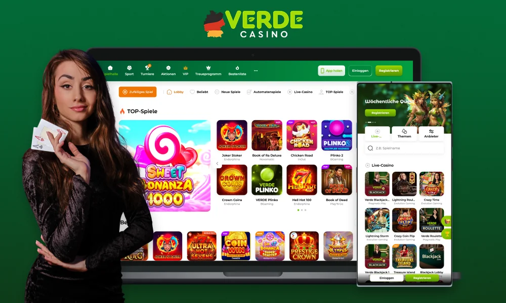 Verde Casino in Deutschland bietet seinen Nutzern Hunderte von Glücksspielen für alle Geschmäcker