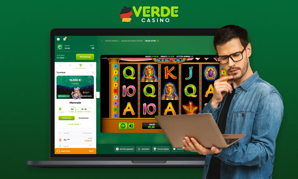 Um bei Verde Casino spielen zu können, müssen Benutzer aus Deutschland ein paar einfache Schritte befolgen
